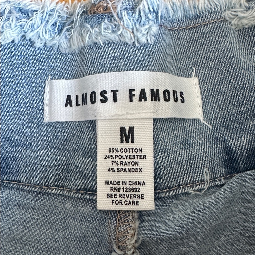 Almost Famous Light Blue Denim Skort - Picture 5 of 6